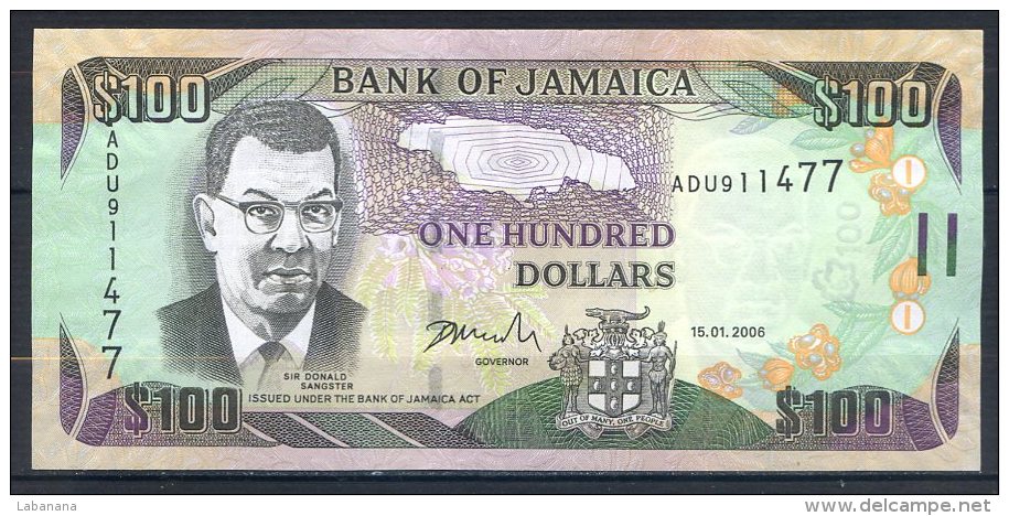 493-Jamaïque Billet De 100 Dollars 2006 ADU911 - Jamaique
