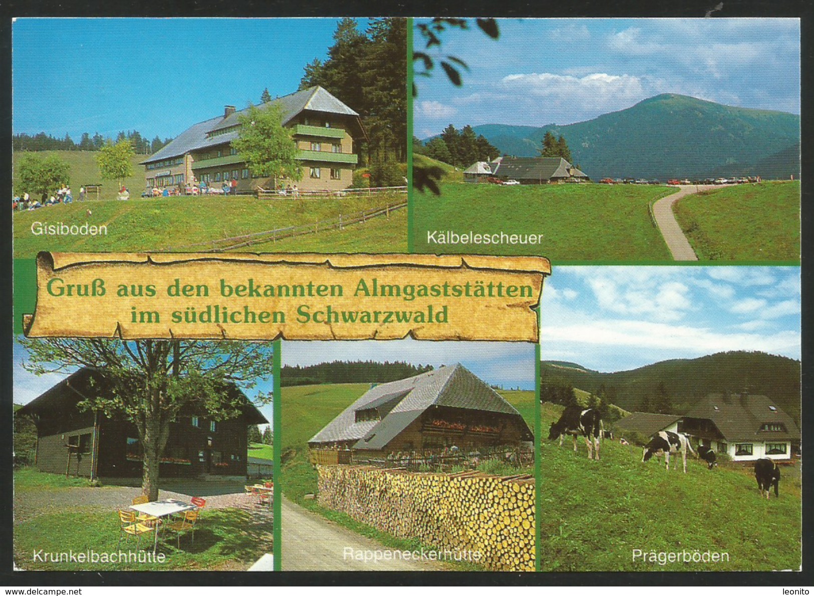 SCHWARZWALD Almgaststätten Gisiboden Kälbelescheuer Krunkelbachhütte Rappeneckerhütte Prägerböden Todtnau 1989 - Todtnau