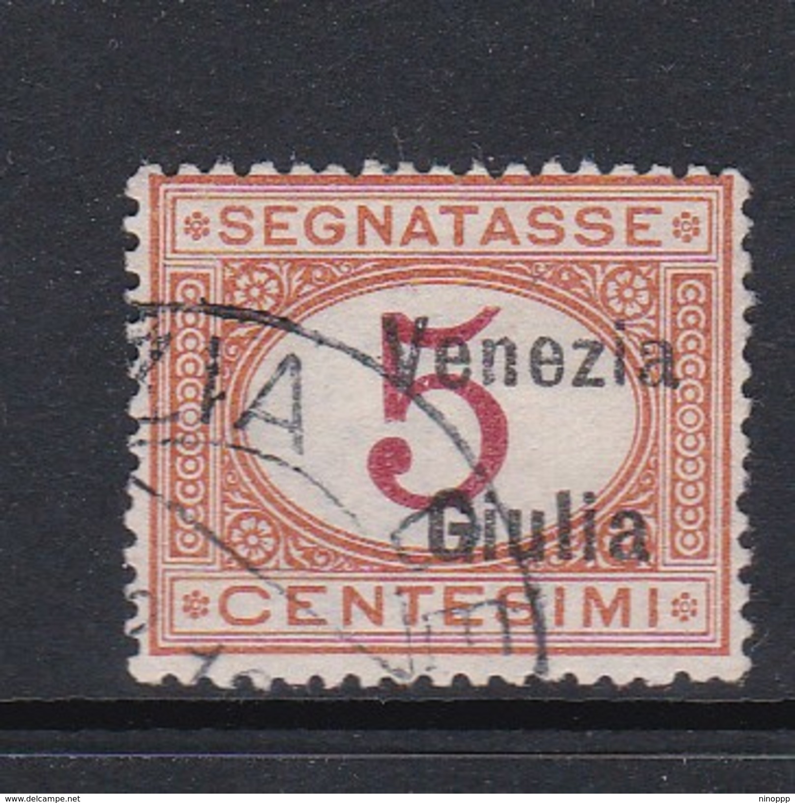 Venezia Giulia NJ1 1918 Italian Stamps Overprinted Postage Due 5c Orange And Carmine Used - Ocupación Austriaca