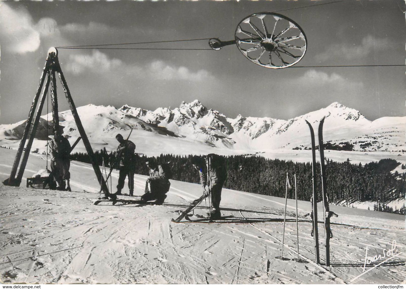 CPSM FRANCE 73 "Les Trois Vallées, Moriond, Le Remonte Pente" / SKI - Andere & Zonder Classificatie