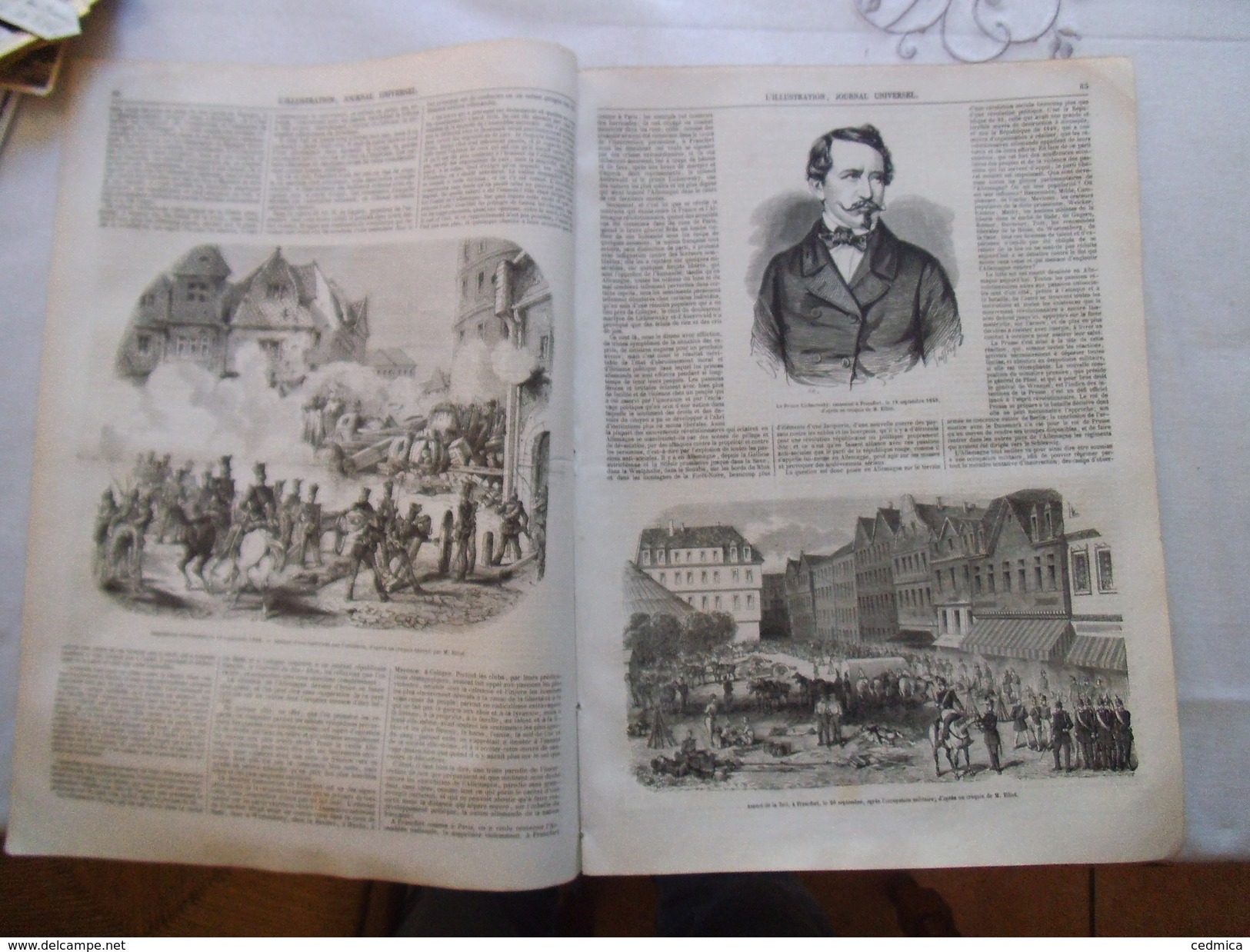 L'ILLUSTRATION JOURNAL UNIVERSEL N°293 7 OCTOBRE 1848 INSURRECTION DE FRANCFORT-FÊTES DE BRUXELLES-LA RENTREE DES CLASSE - Riviste - Ante 1900