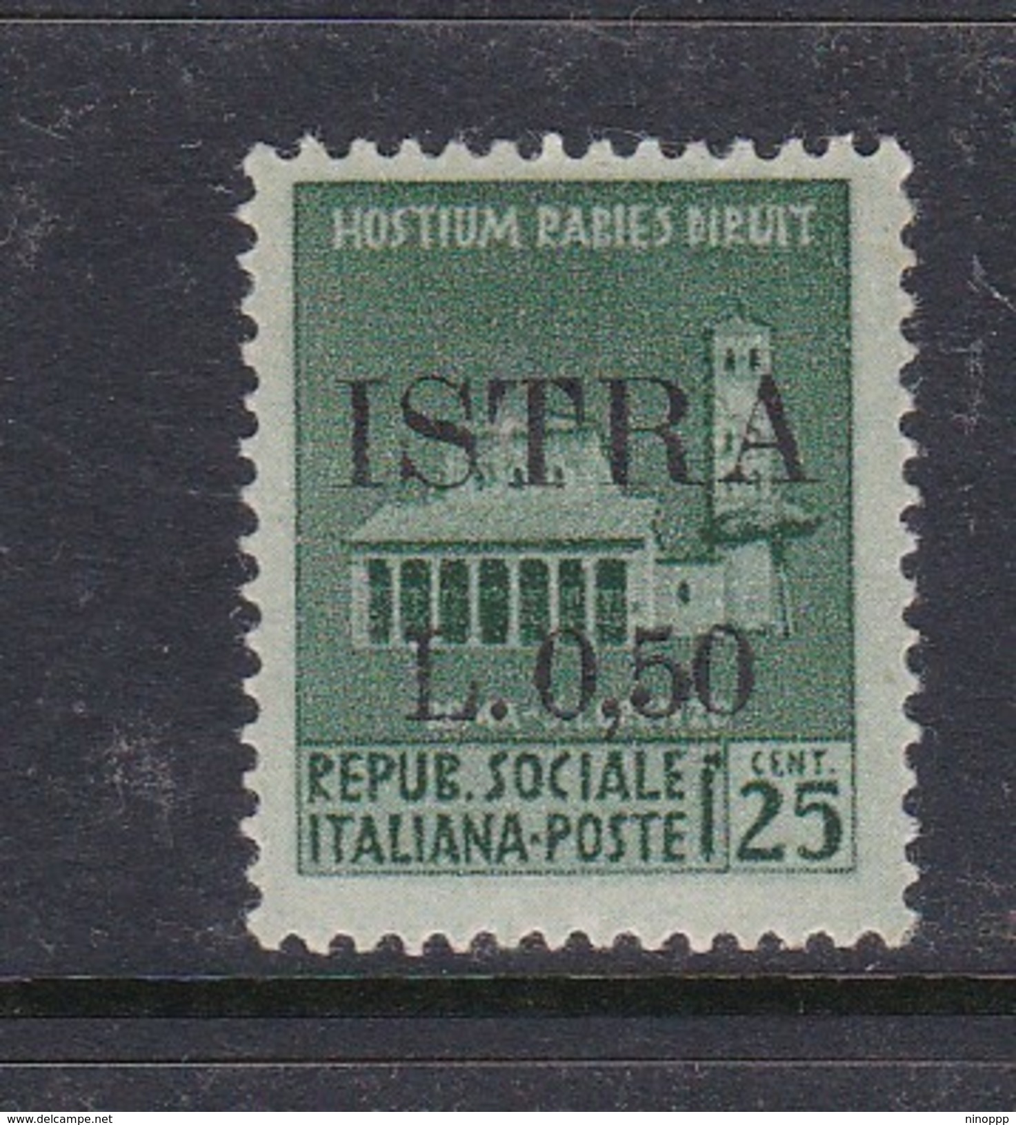 Venezia Giulia And Istria  S 23 1945 50c On 25c Green Mint Hinged - Occ. Yougoslave: Istria