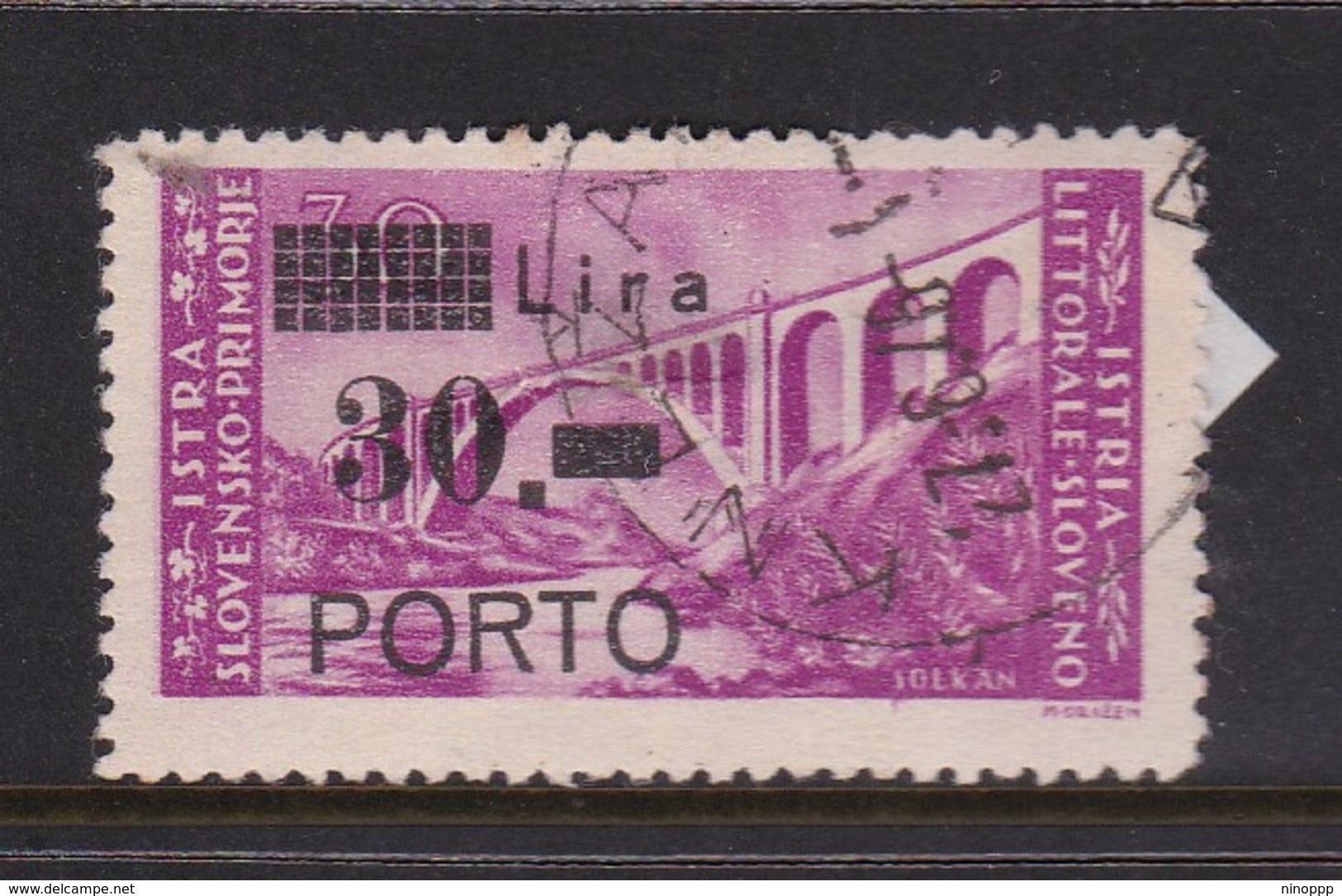 Istria Yugoslav Occupation Postage Due S13 1946 30 L On 30 L Mauve Used - Occ. Yougoslave: Littoral Slovène