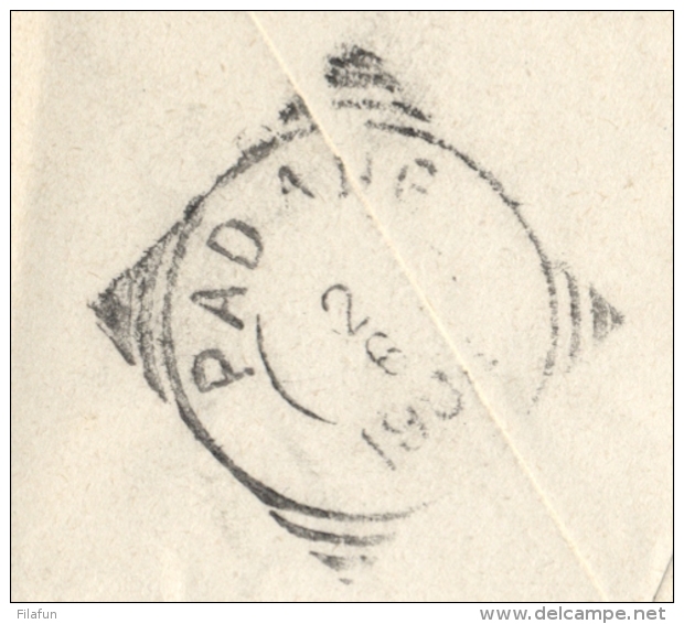 Nederlands Indië - 1904 - 10 Cent Opdruk, Envelop G14 Van VK FORT DE KOCK Naar VK PADANG - Niederländisch-Indien