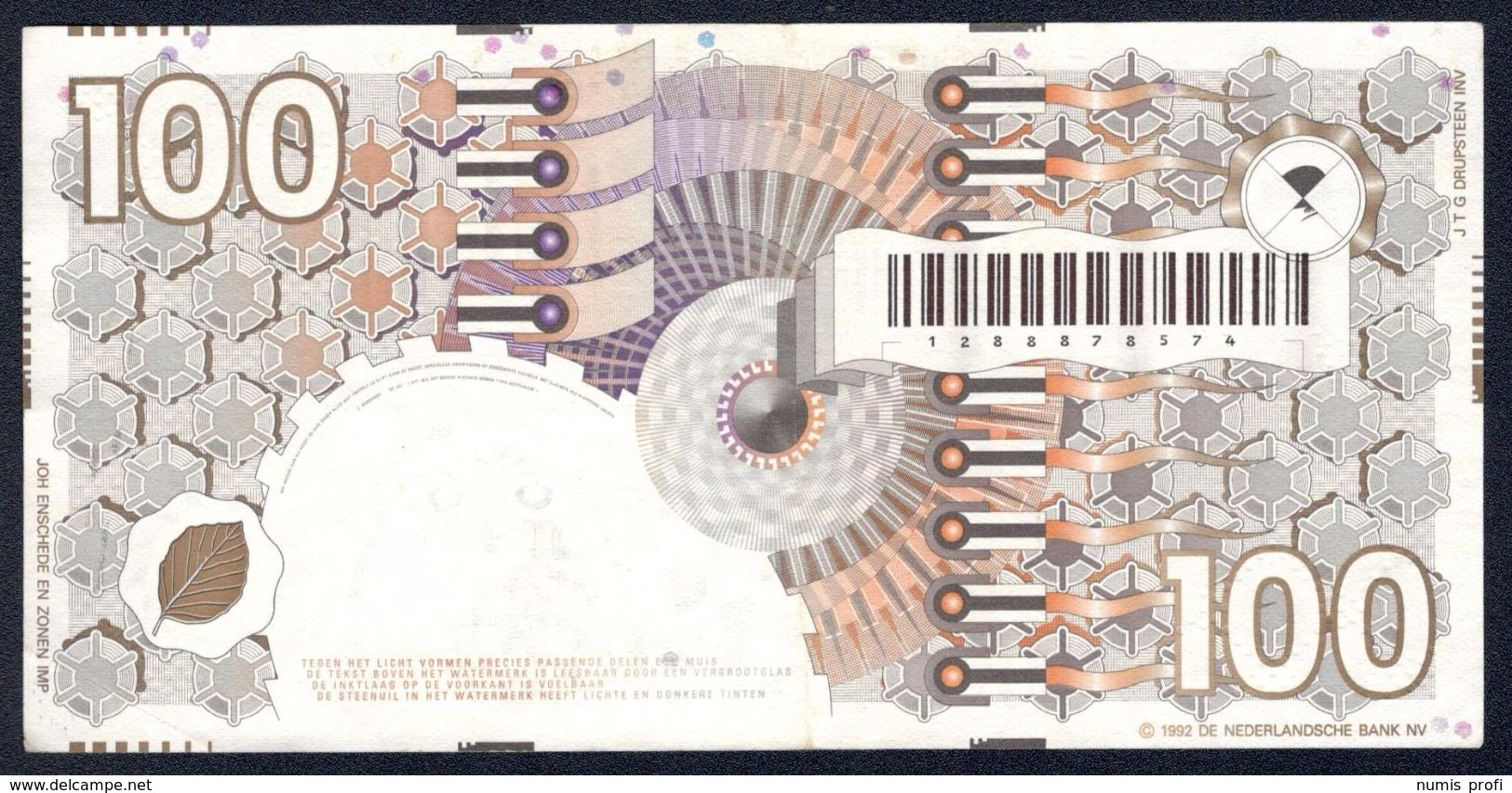 Netherlands - 100 Gulden 1992 - P101(2) - 100 Gulden