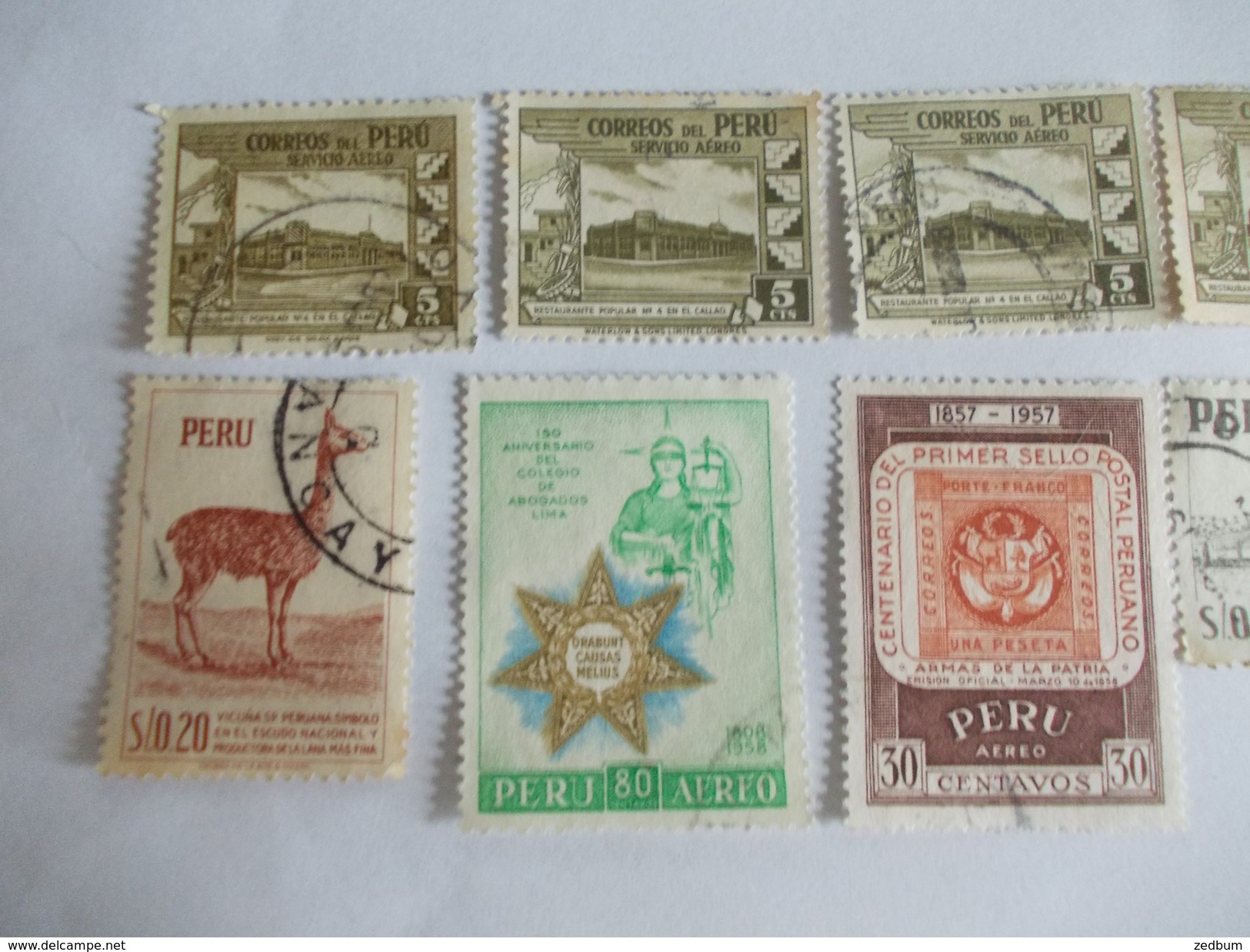 TIMBRE Perou 49 431 519 578 446 86 1289 Valeur Mini 2.00 &euro; - Peru