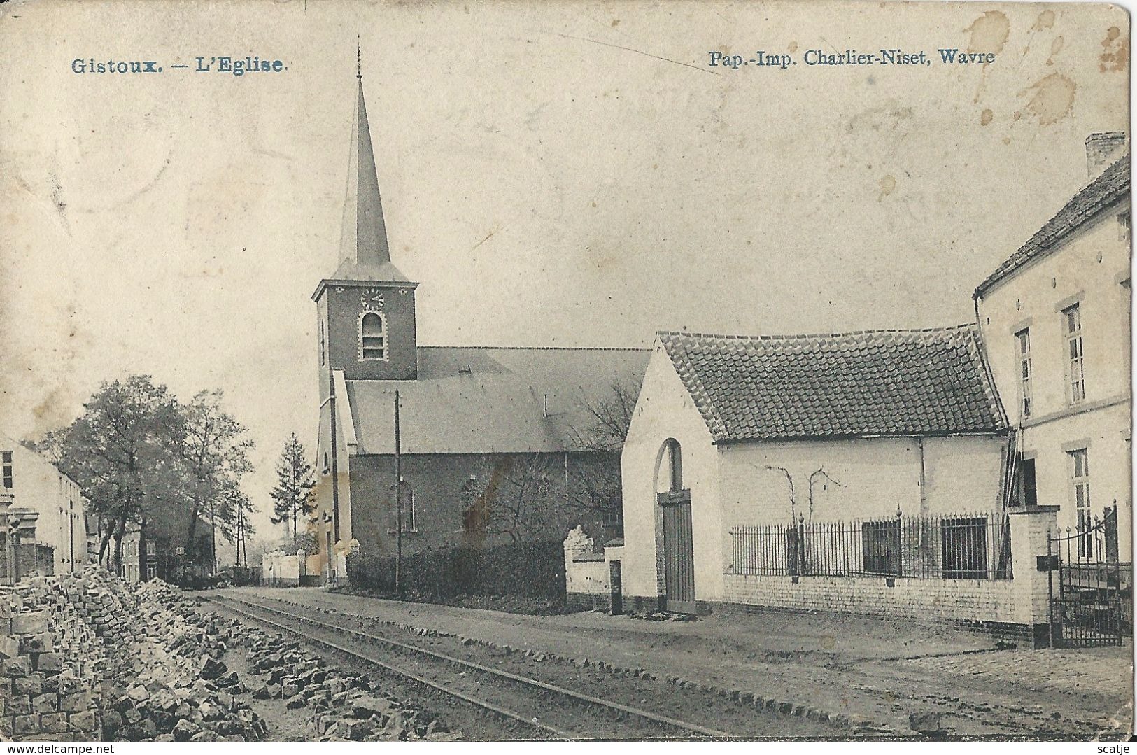 Gistoux.  -   L'Eglise.    1906  Naar  Binche - Chaumont-Gistoux