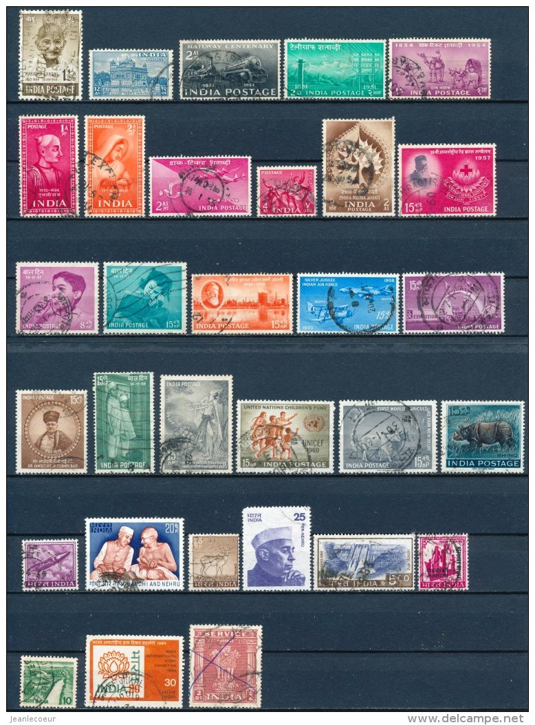 India/Inde/Indien 19471979 31x (Gebr/used/obl/o)(2637) - Verzamelingen & Reeksen