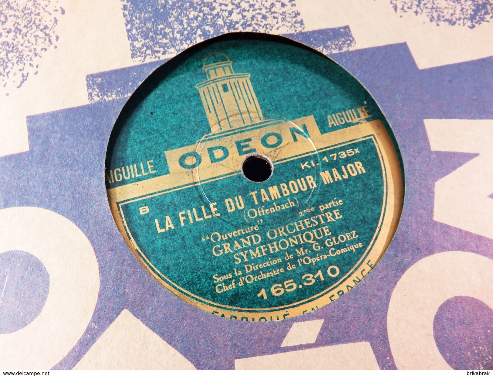 * DISQUE EN CIRE 78 TOURS ODEON OFFENBACH + Opéra Comique Compositeur Spectacle Musique Artiste - 78 T - Disques Pour Gramophone