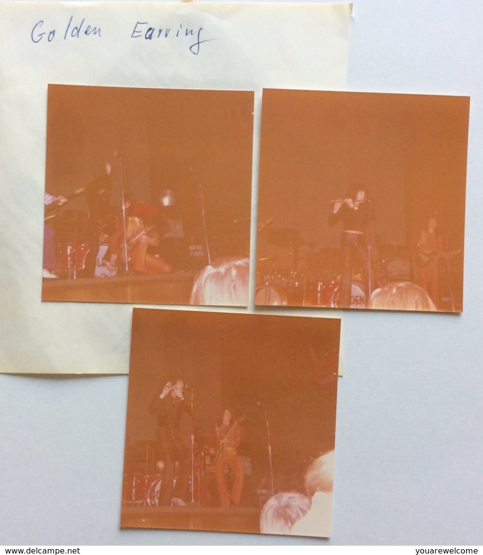 "GOLDEN EARRING" Netherlands Rock Band 3 RARE PHOTO's Taken By A Fan At THE WHO Concert München 1972 (rock Memorabilia - Fotos