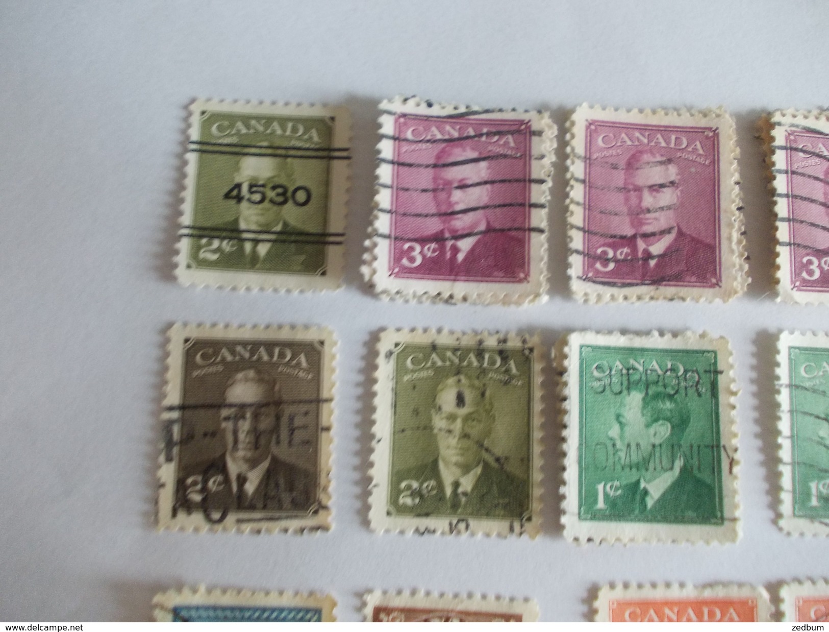 TIMBRE Canada 238 237a 298 236 239 239a 211 205 191 380 Valeur Mini 20.25 &euro; - Used Stamps
