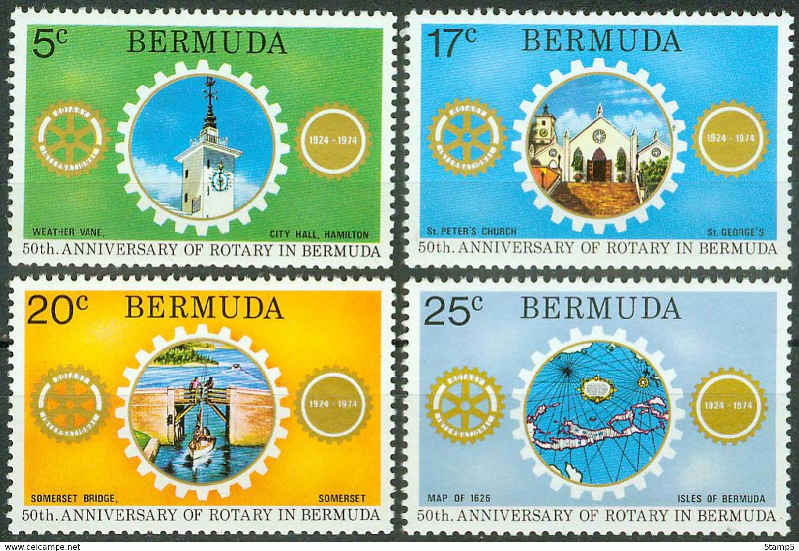 Bermuda 1974, Rotary Mi.# 297-300, MNH / ** - Bermuda