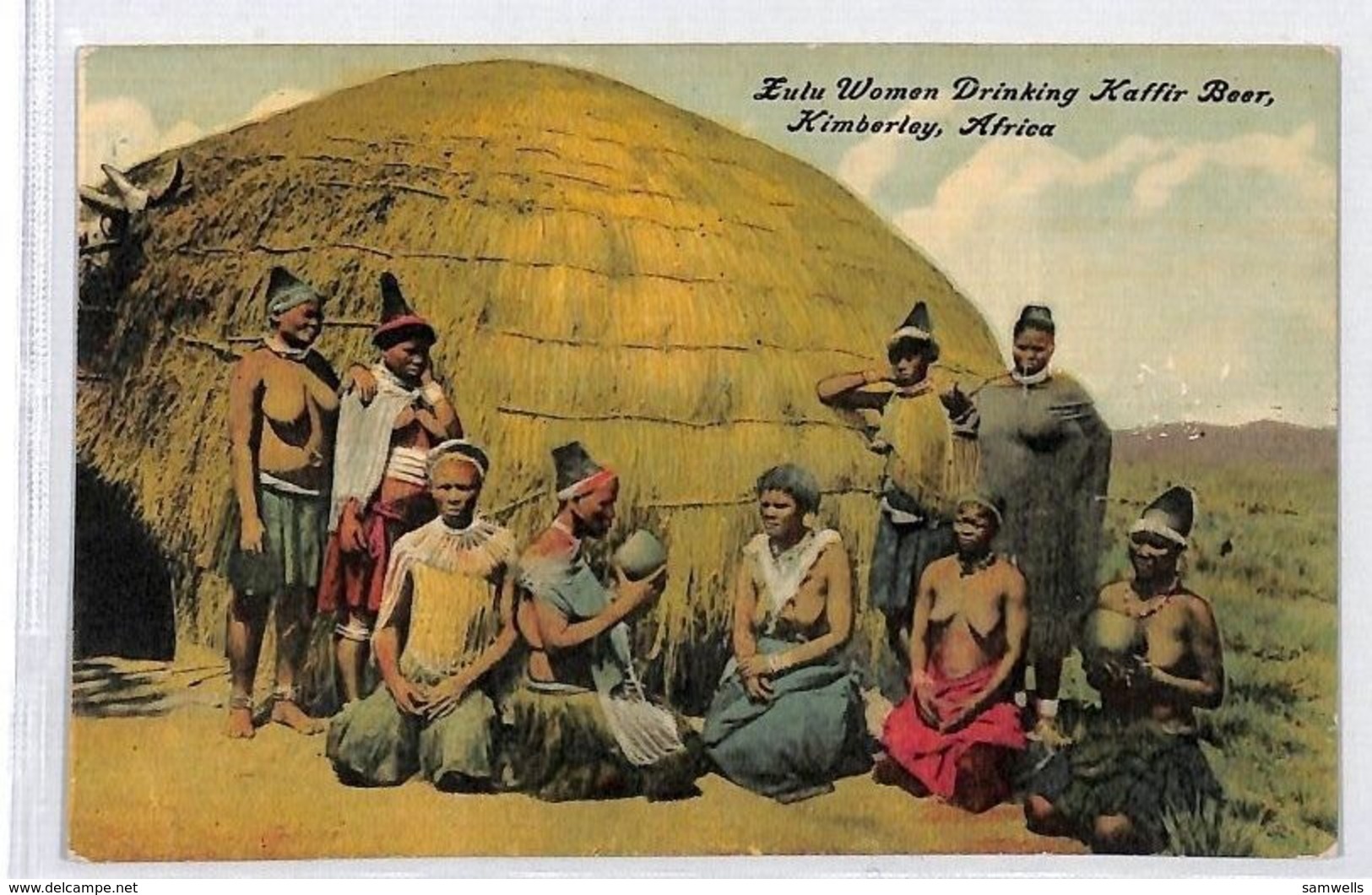 BM23 South Africa Postcard Zulu Women Drinking Kaffir Beer PTS - Sin Clasificación