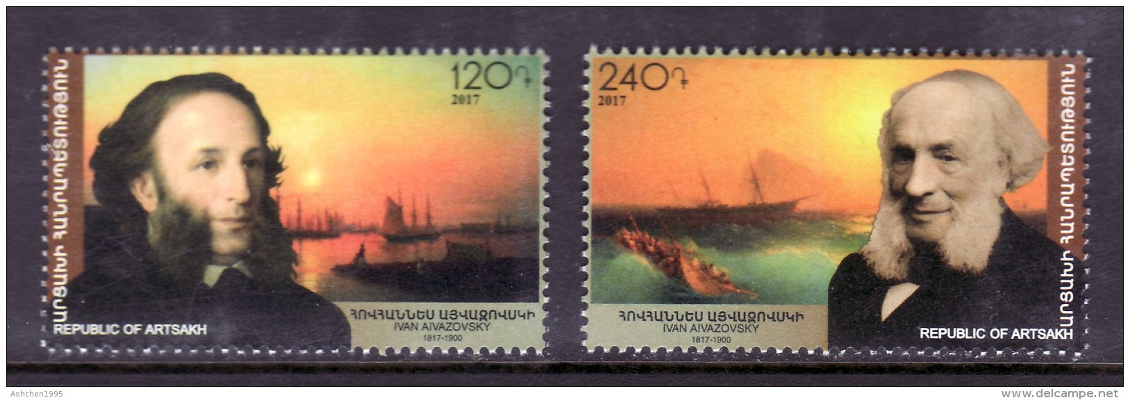 Armenien/Armenie/Armenia/Artsakh/Karabakh 2017, 200th Ann. Of Birth Ivan Aivazovsky (1817-1900),marine Painter - MNH ** - Altri & Non Classificati