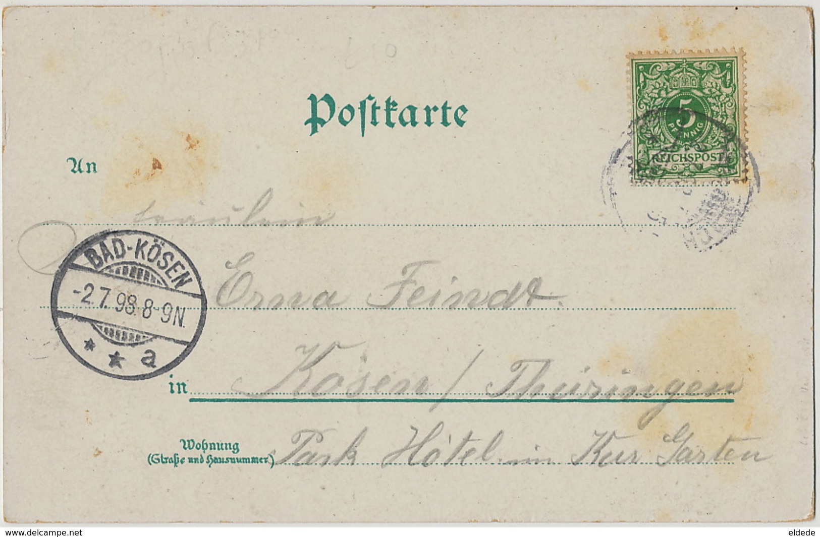 Gruss Von Der Wartburg P. Used 1898 Litho Schutz No 946 Luther To Bad Kosen - Autres & Non Classés