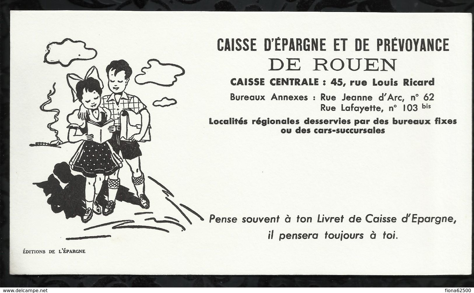 CAISSE D'EPARGNE ET DE PREVOYANCE DE ROUEN . - Banque & Assurance