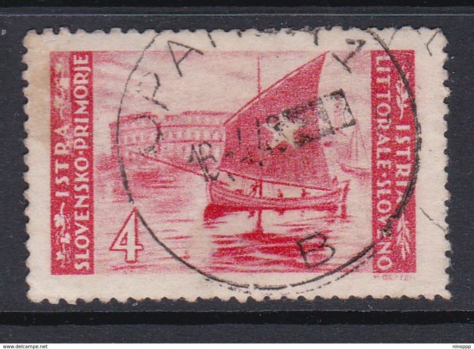 Istria Yugoslav Occupation S 56 1946 4 L Red Used - Joegoslavische Bez.: Trieste