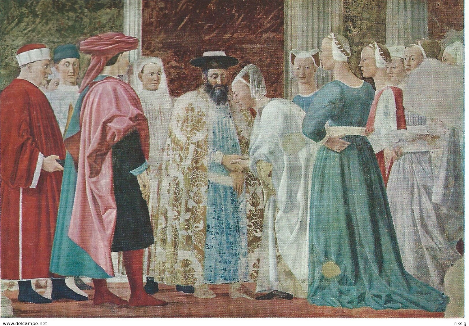 Painting - Piero Della Francesca.  Il Ricevimento Della Regina Di Saba. Arezzo,San Francesco   Italy.  # 06959 - Sculptures
