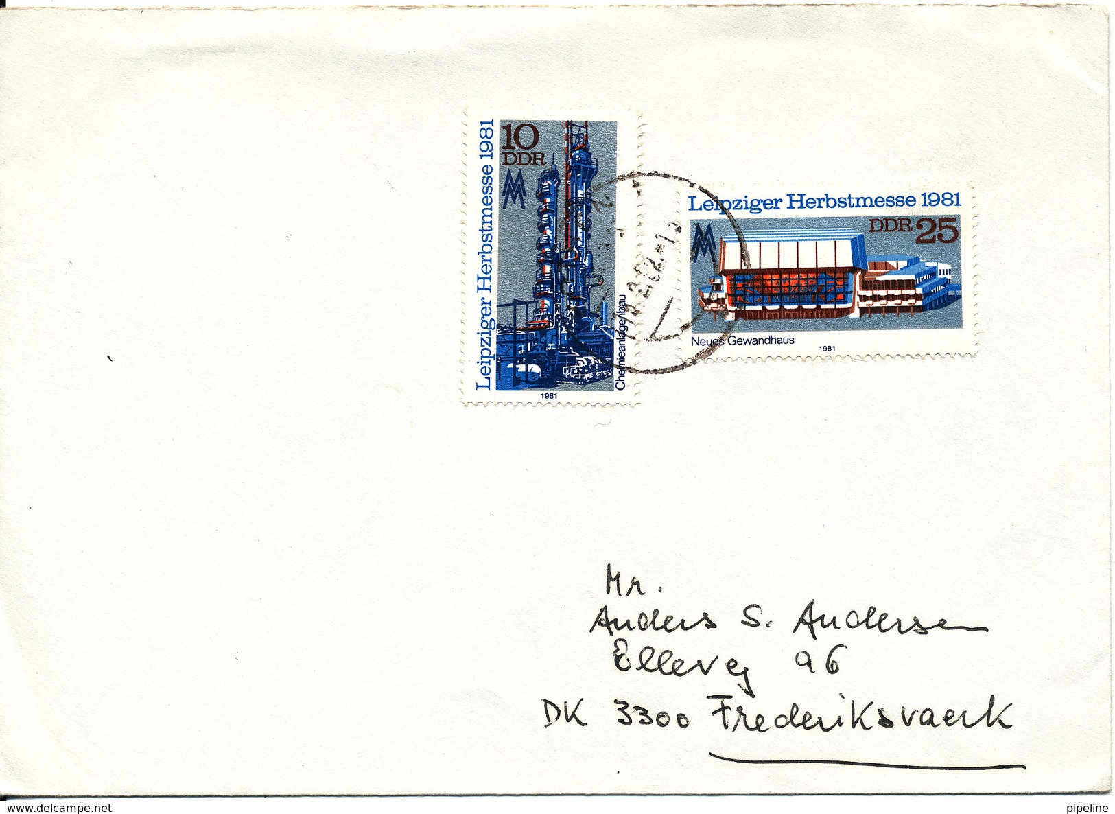 Germany DDR Cover Sent To Denmark 15-2-1982 - Lettres & Documents