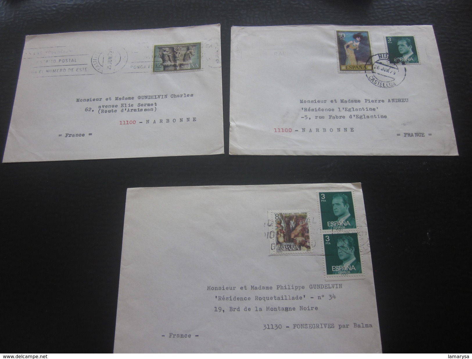 3 Letras Marcophilie Espagne 1961-70 Lettres-Matasellos - Covers & Documents