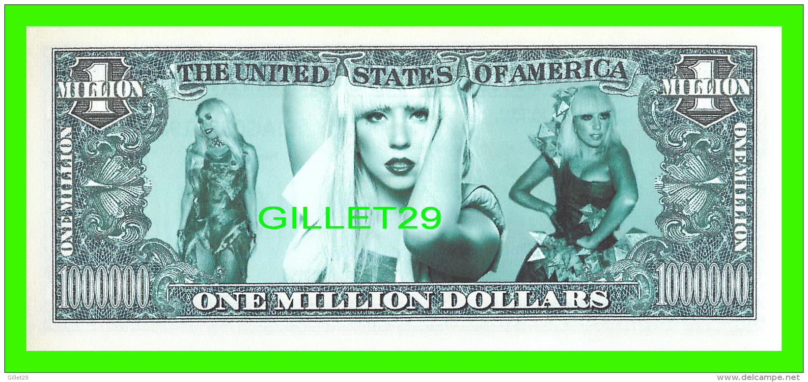 BILLETS , ONE MILLION DOLLARS - LADY GAGA - UNITED STATES OF AMERICA - - Autres & Non Classés