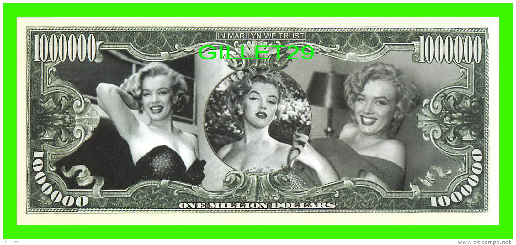 BILLETS , ONE MILLION DOLLARS - MARILYN MONROE - UNITED STATES OF AMERICA - - Other & Unclassified