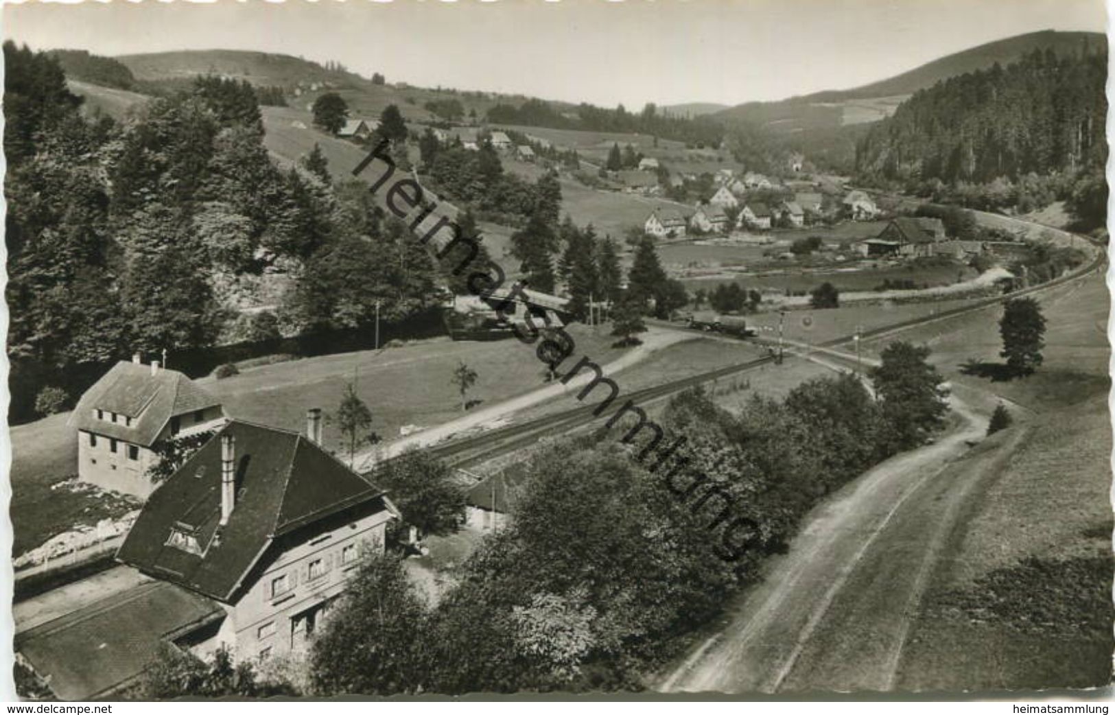 Huzenbach - Bahnhof - Foto-AK - Verlag Gebr. Metz Tübingen - Baiersbronn