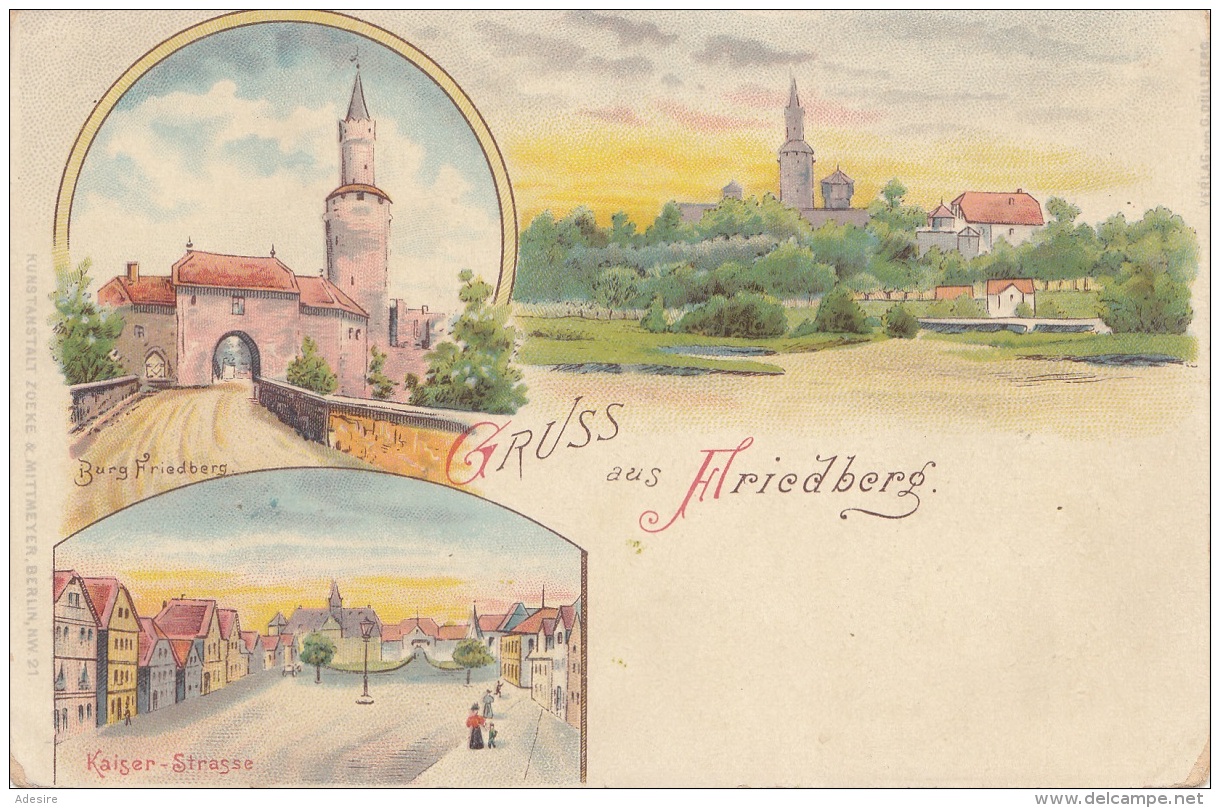 GRUSS AUS FRIEDBERG (Hessen) - Künstler Litho - Friedberg