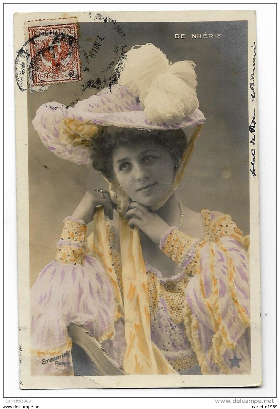 DE NHERIS STEBBING  PARIS  VIAGGIATA FP 1905 - Famous Ladies