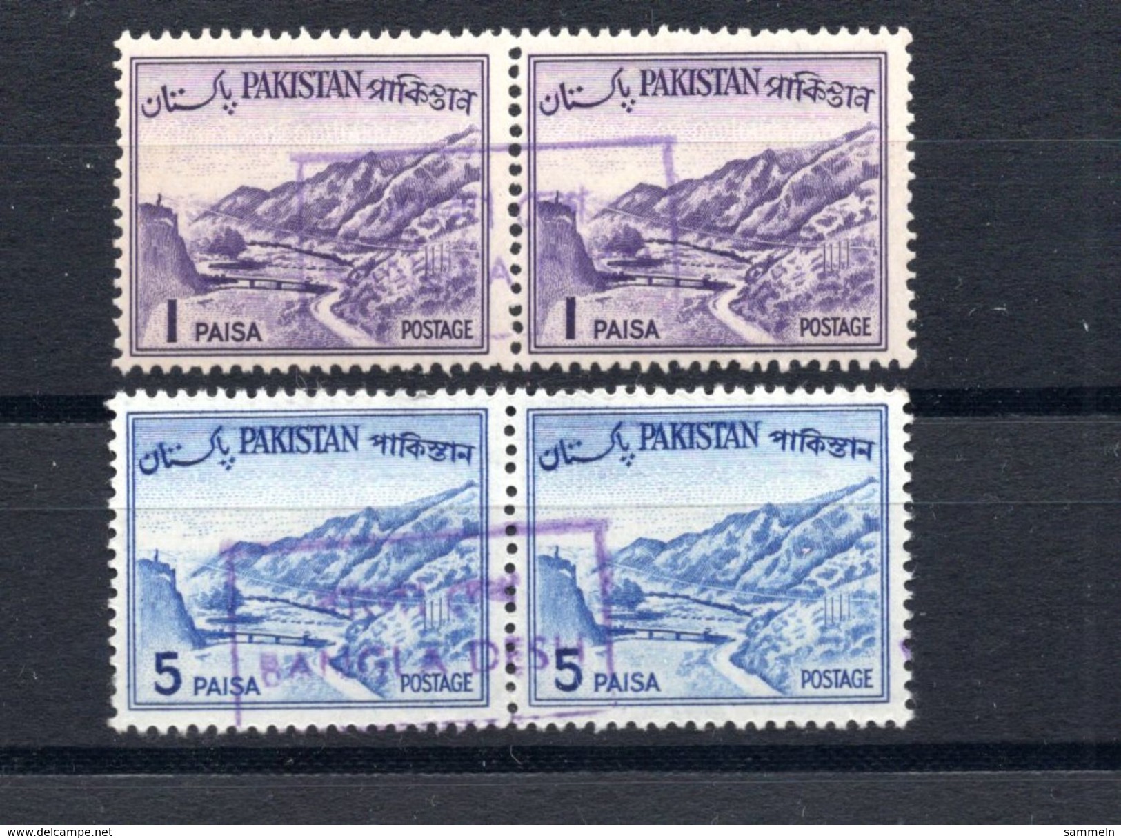 9165 Bangla Desh Überdruck Overprint Provisorien Pakistan Ca. 1971/1972 Postfrisch Mnh - Bangladesch