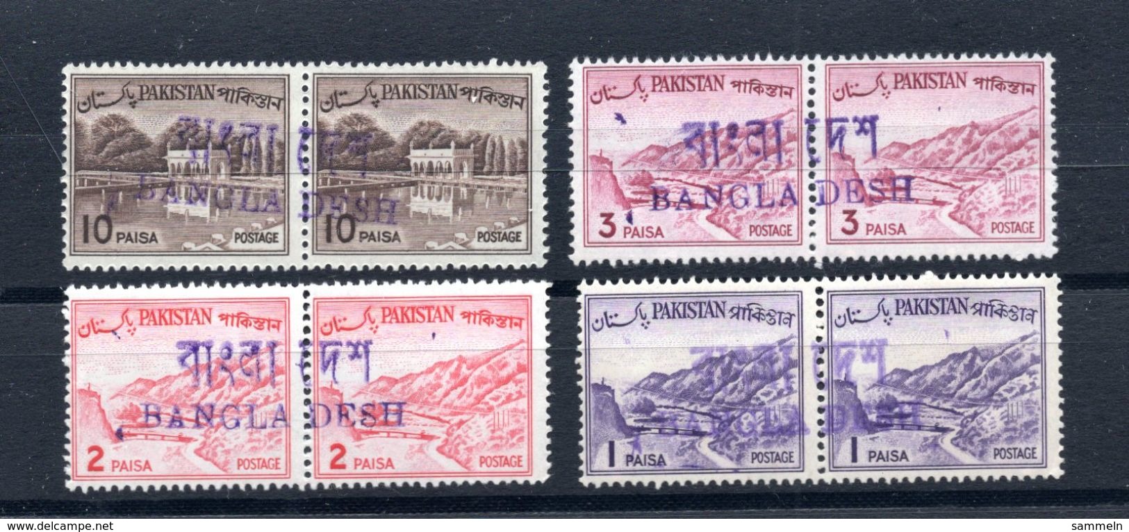 9167 Bangla Desh Überdruck Overprint Provisorien Pakistan Ca. 1971/1972 Postfrisch Mnh - Bangladesch