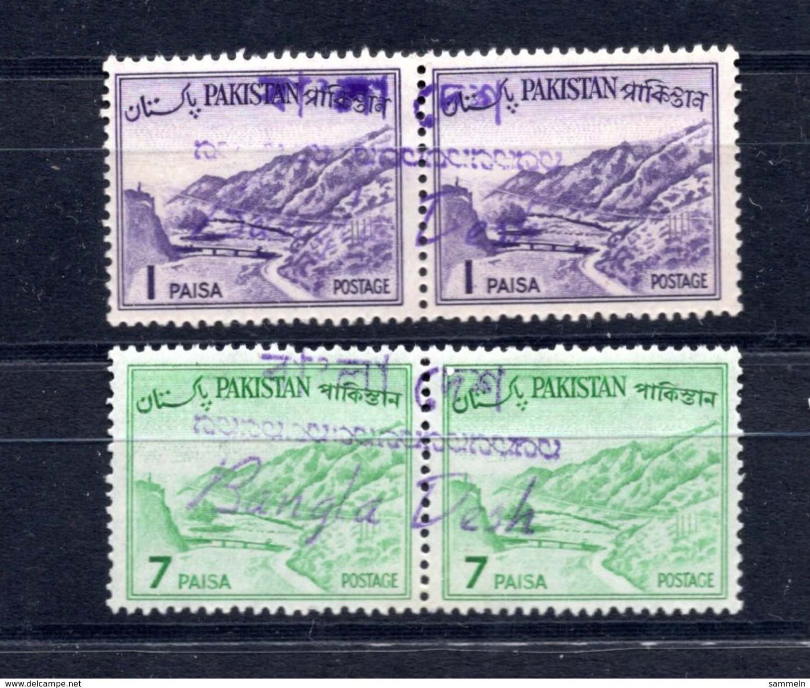 9169 Bangla Desh Überdruck Overprint Provisorien Pakistan Ca. 1971/1972 Postfrisch Mnh - Bangladesch