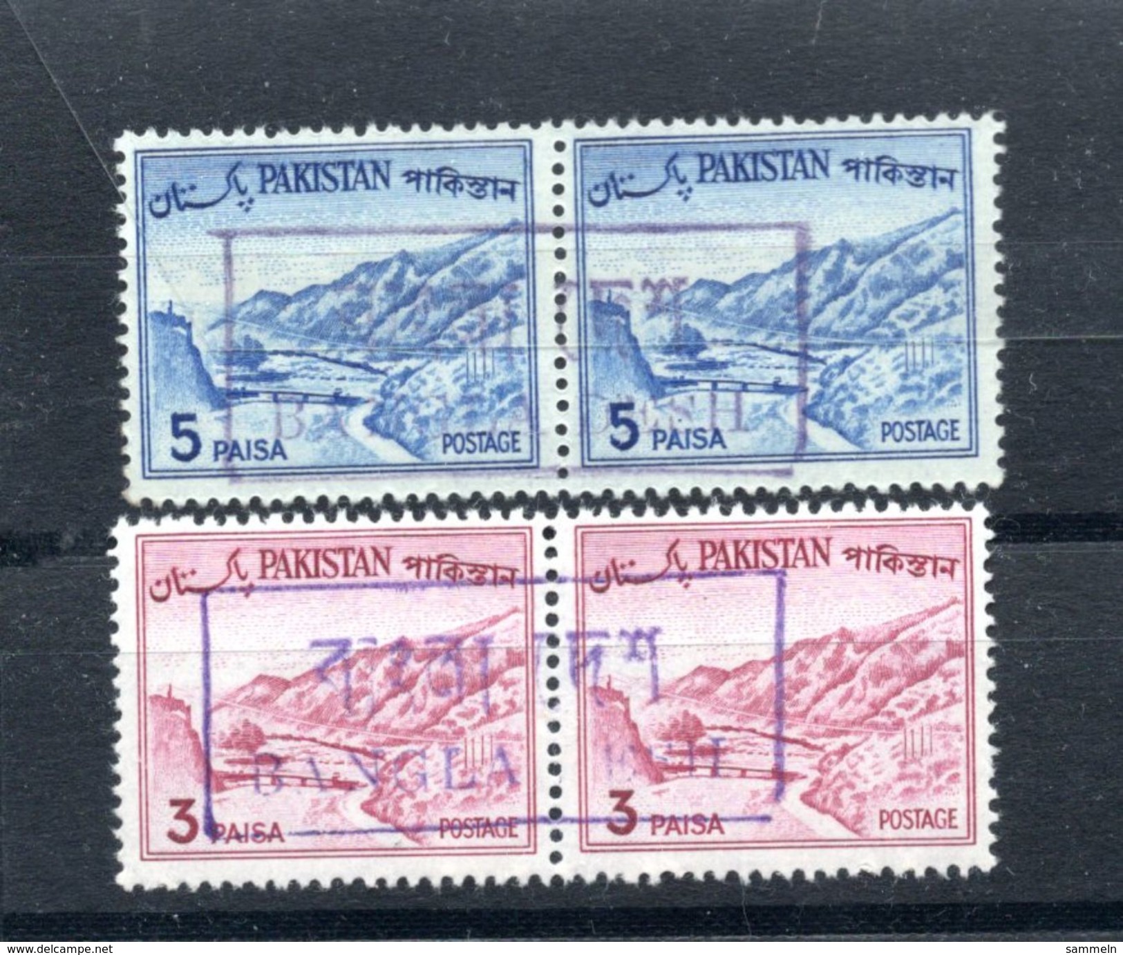 9170 Bangla Desh Überdruck Overprint Provisorien Pakistan Ca. 1971/1972 Postfrisch Mnh - Bangladesch