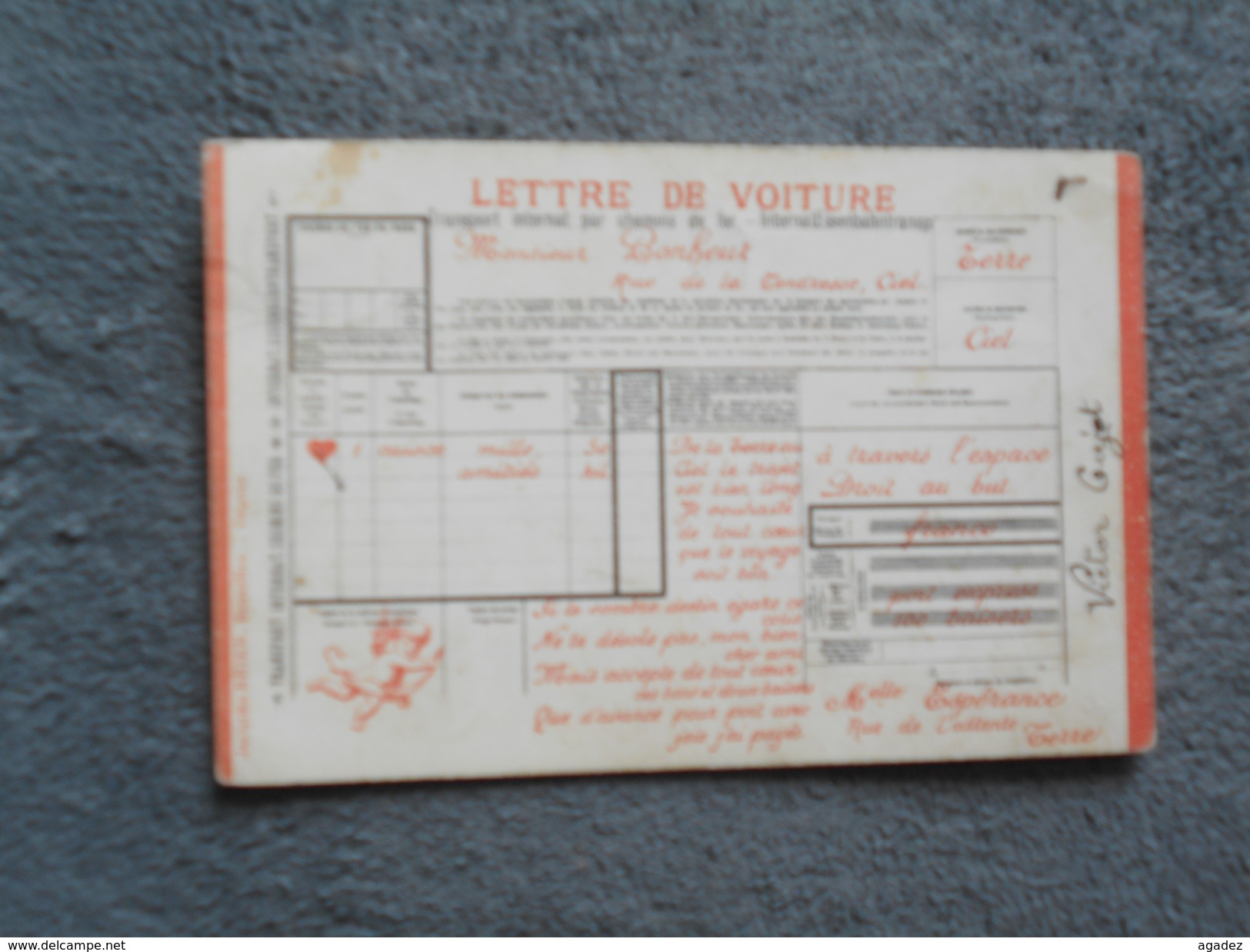 Cpa Lettre De Voiture Transport International Par Chemin De Fer - Autres & Non Classés