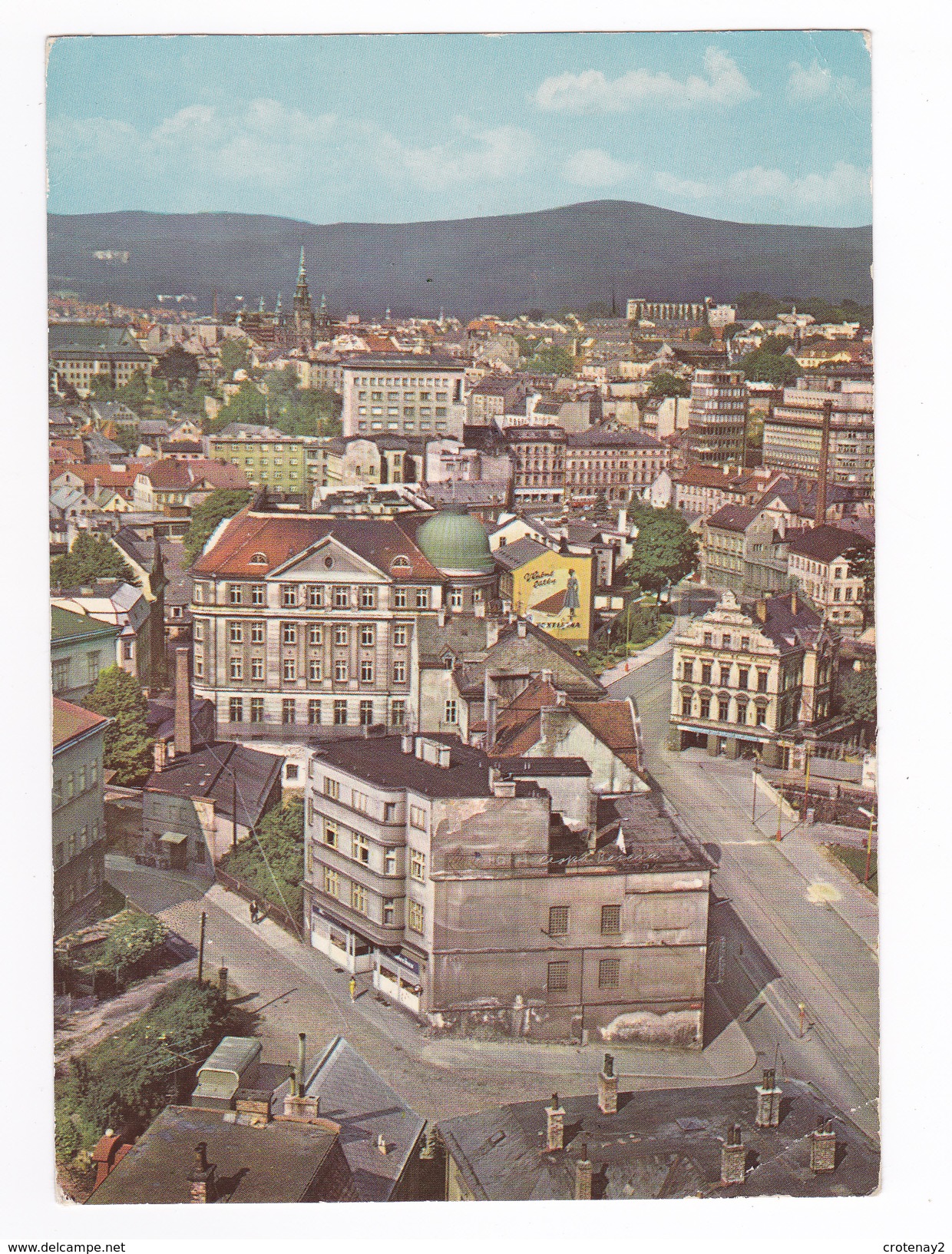 LIBEREC Ceskoslovensko En 1968 Très Belle Vue Générale VOIR ZOOM Belle Pub Murale VOIR TIMBRE - Czech Republic