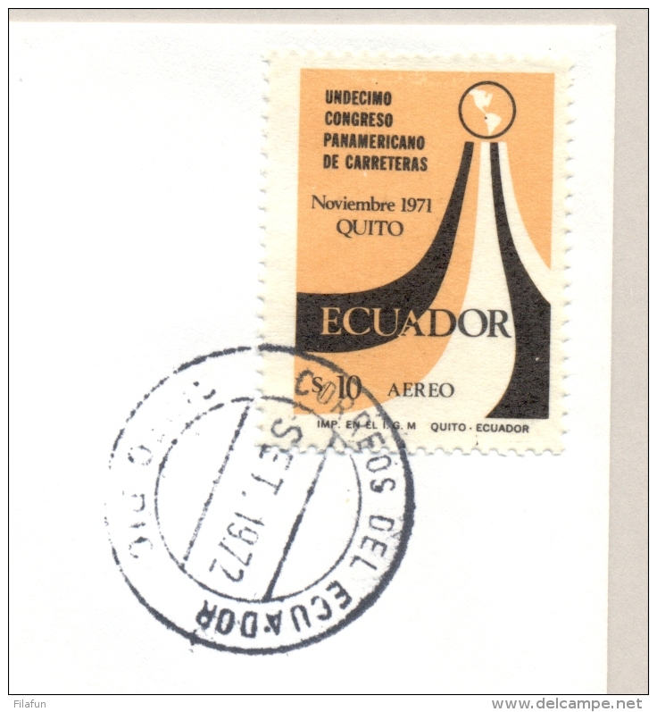 Equador / Nederland - 1972 - KLM First Flight Quito - Amsterdam - Ecuador