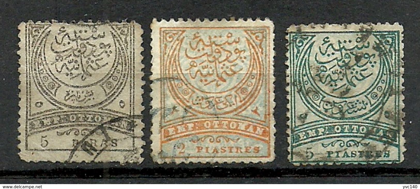 Turkey; 1886 Issue Crescent Stamps - Gebraucht