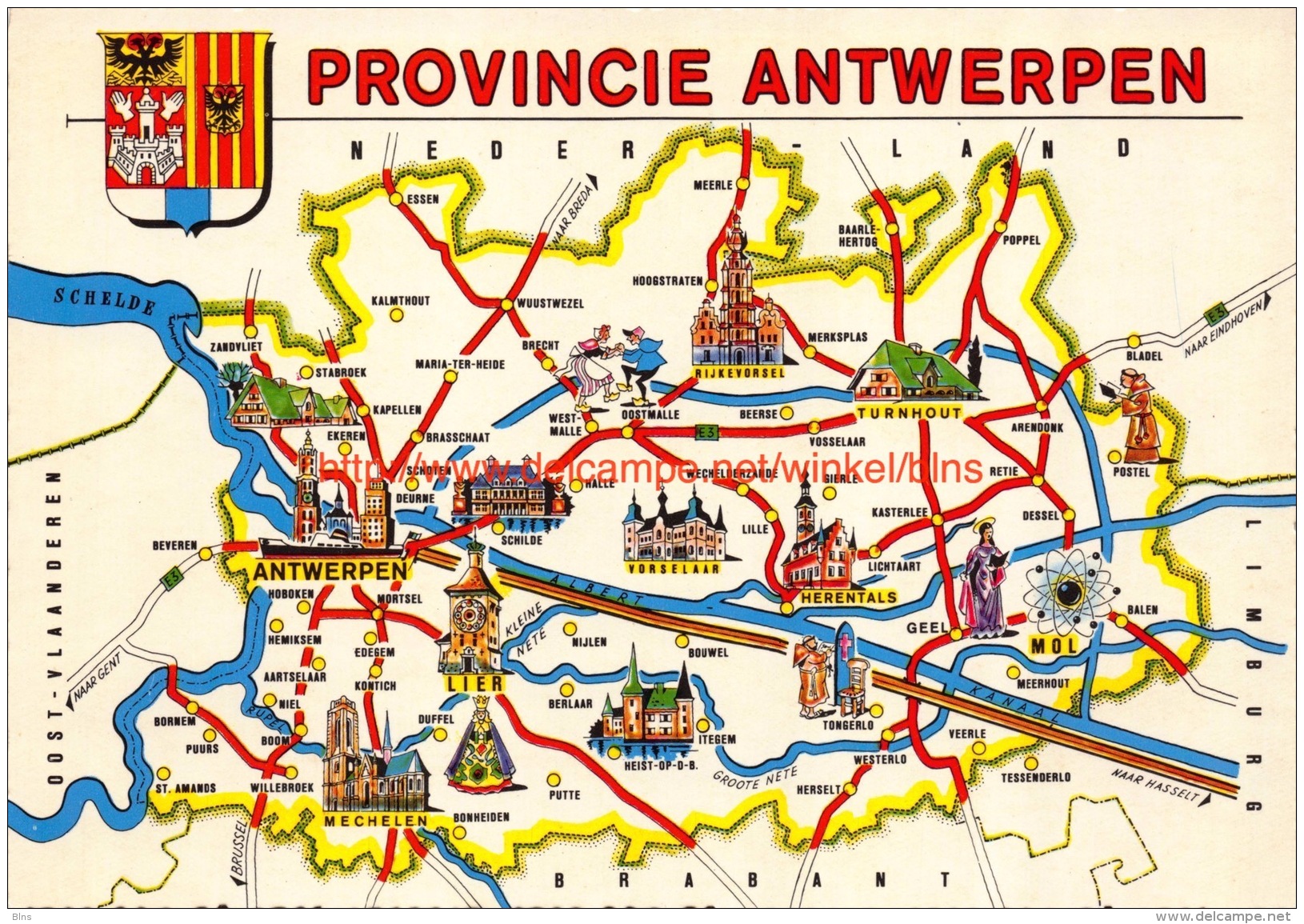 Kaart Provincie - Antwerpen - Autres & Non Classés