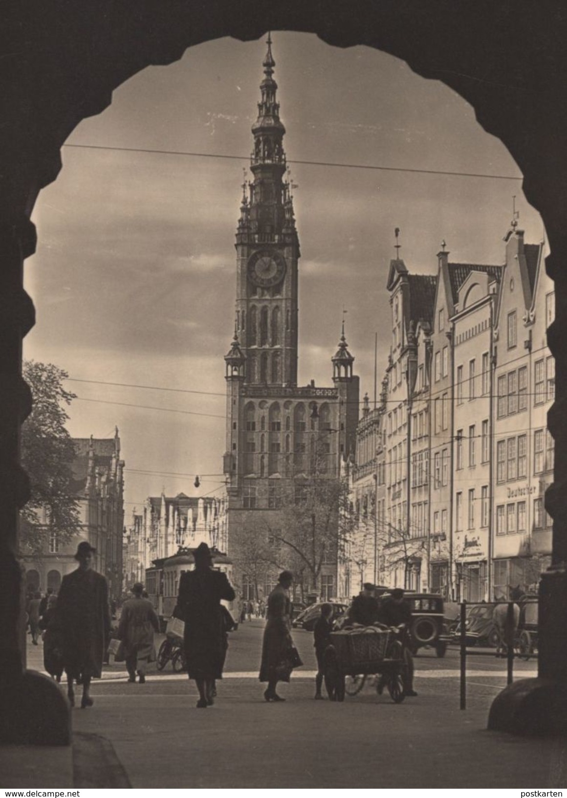 ALTE POSTKARTE HANSESTADT DANZIG RATHAUS UND GRÜNES TOR Gdansk Polska AK Postcard Cpa Ansichtskarte - Danzig