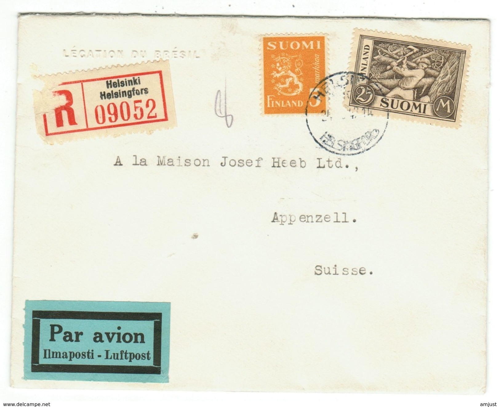 Finlande // Lettre Pour La Suisse - Lettres & Documents