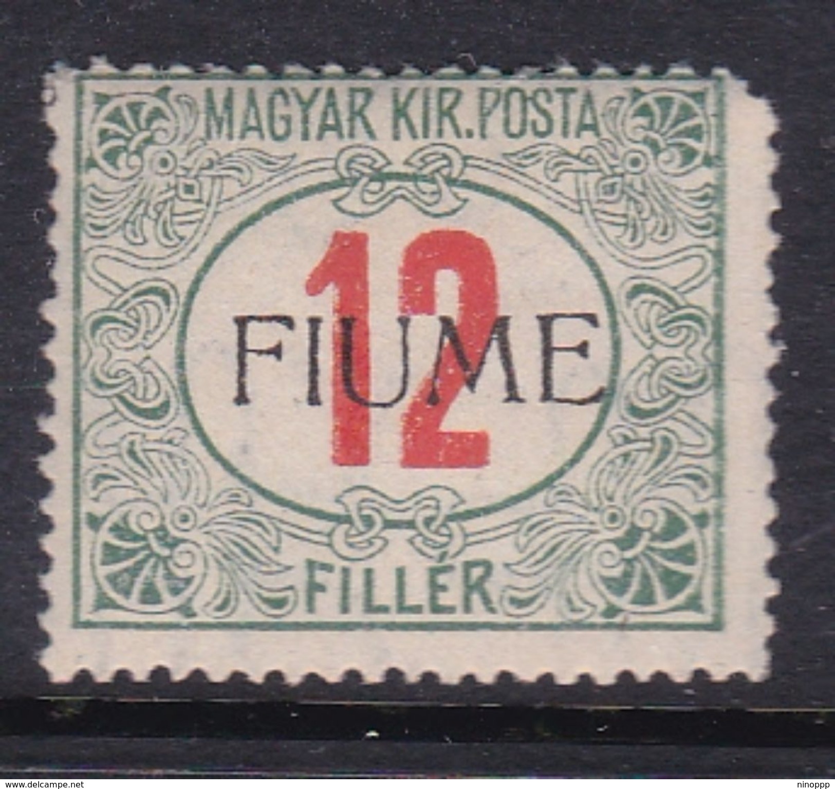 Fiume Postage Due  Stamps  J9 1918 12f Green And Red ,mint Hinged - Fiume