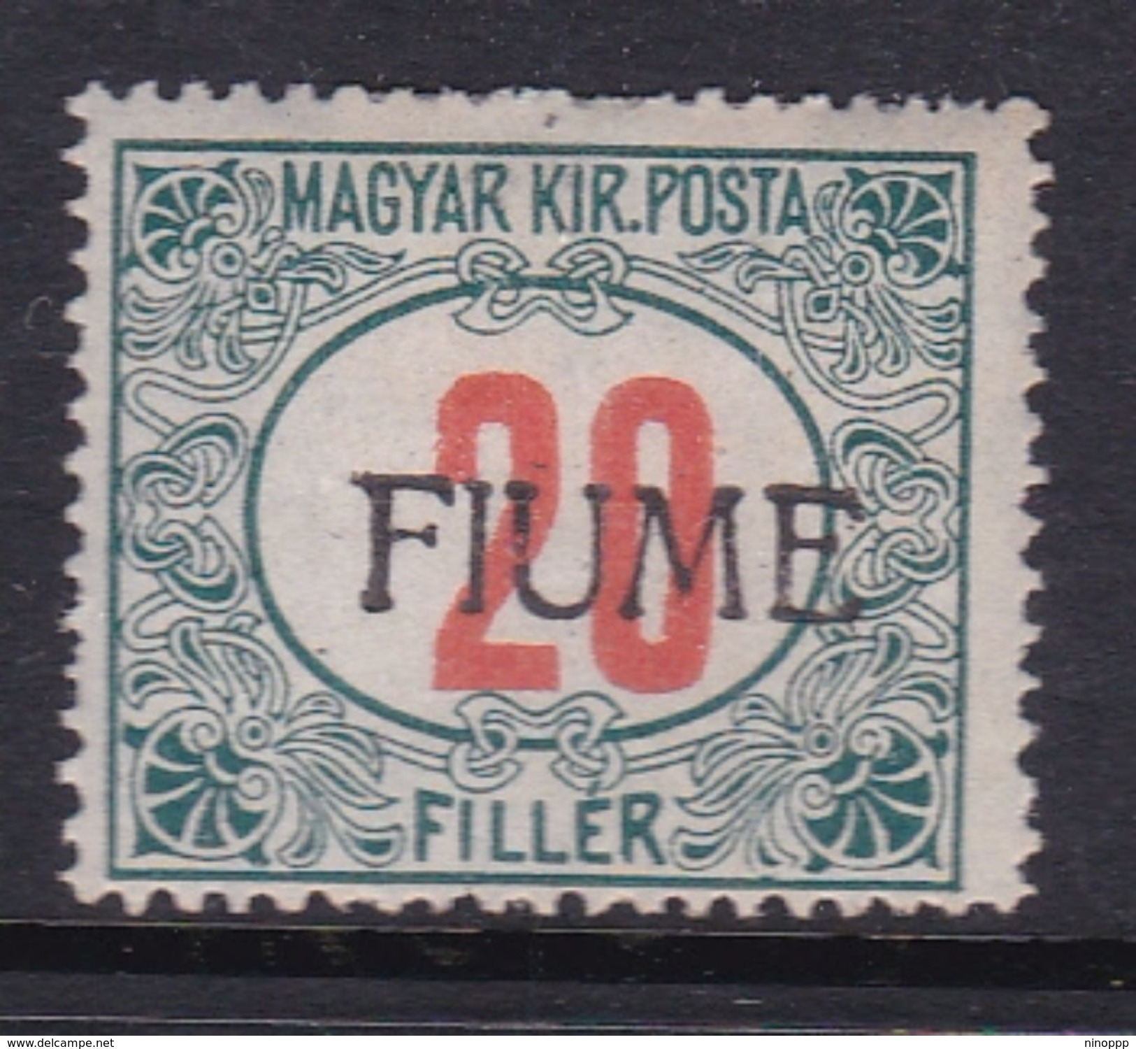 Fiume Postage Due  Stamps  J11 1918 20f Green And Red ,mint Hinged - Fiume
