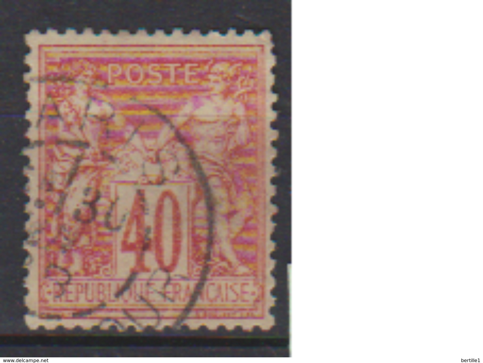 FRANCE      N° YVERT  :    94  ( 7 )   OBLITERE - 1876-1898 Sage (Type II)