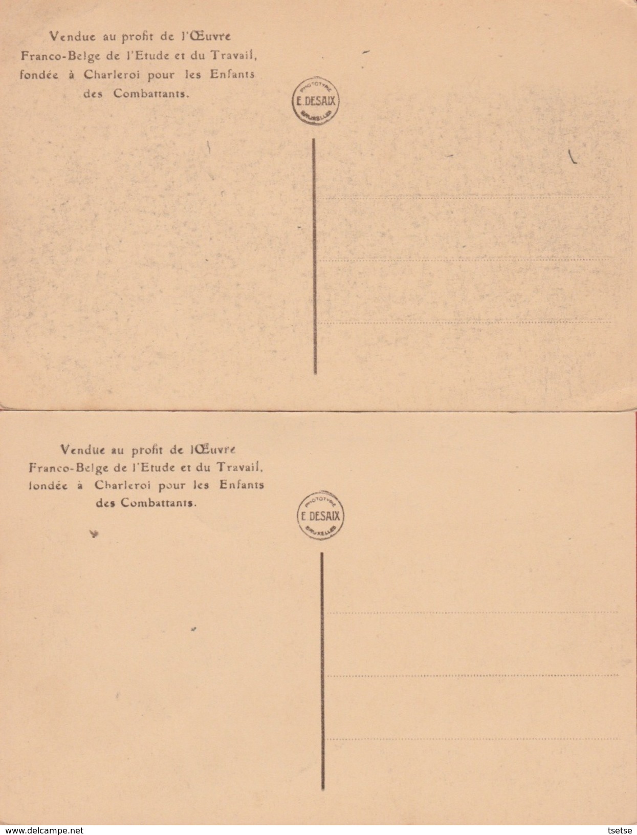 De Haan / Coq S-Mer - Colonie Oeuvre Franco-Belge En 1922 - 2 PK / 2 Cartes Postales ( Verso Zien ) - De Haan