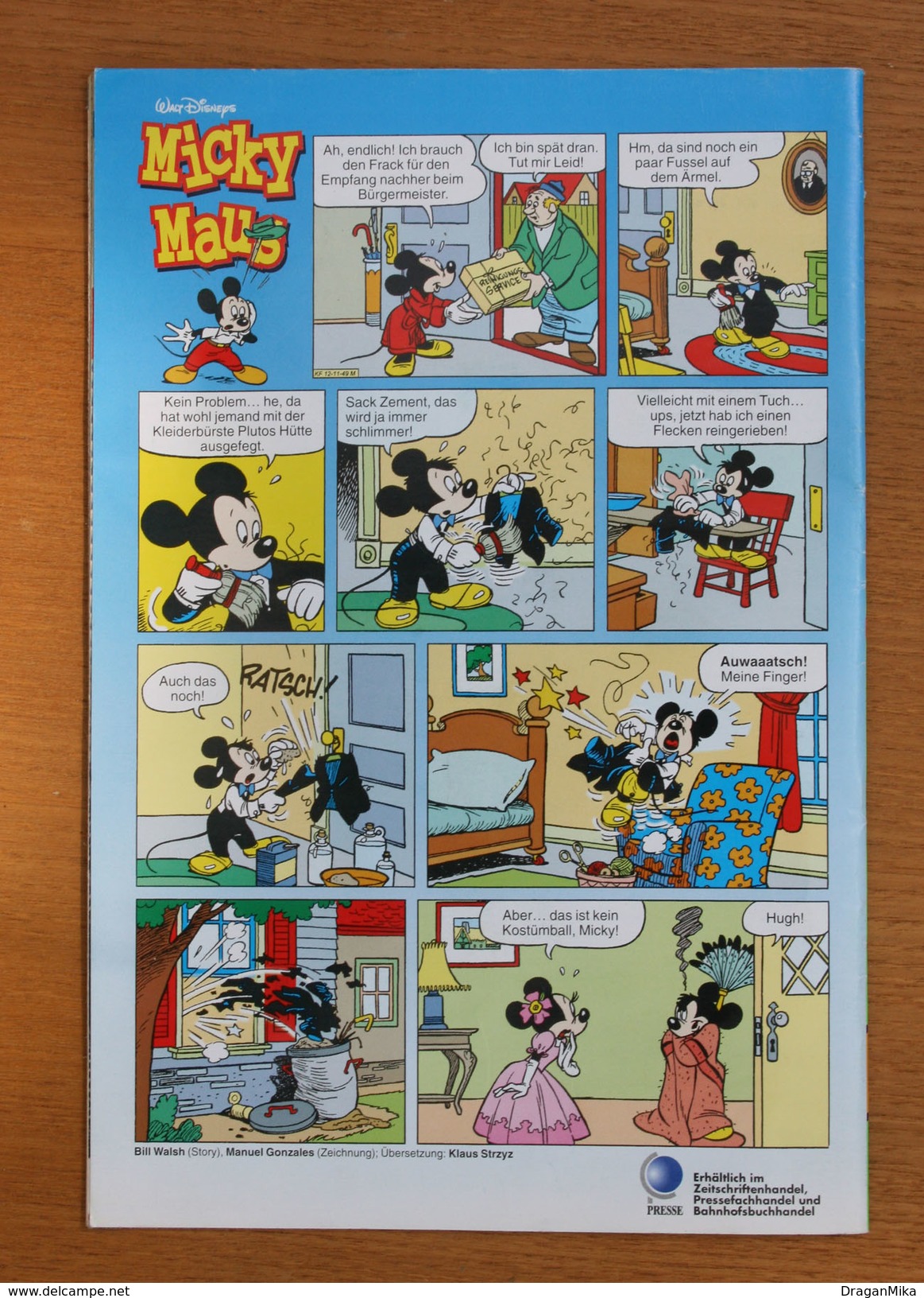 GERMANY - Vintage MICKY MAUS MAGAZINE Nr.10 (2.3.2000) - Toy Furz Kissen, FREE SHIPPING - Walt Disney