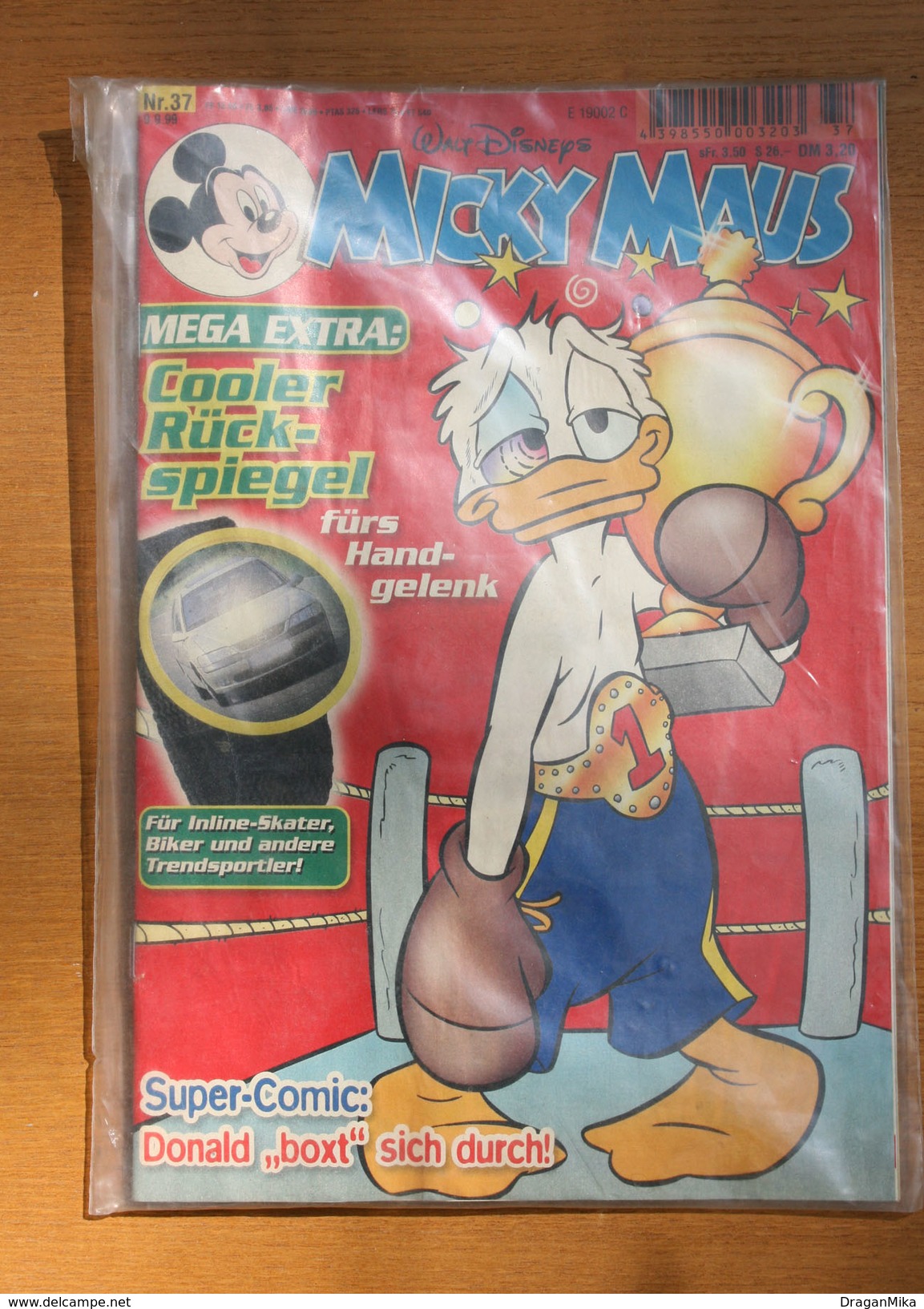 GERMANY - Vintage MICKY MAUS MAGAZINE Nr.37 (9.9.1999) - MINT + Toy, FREE SHIPPING - Walt Disney