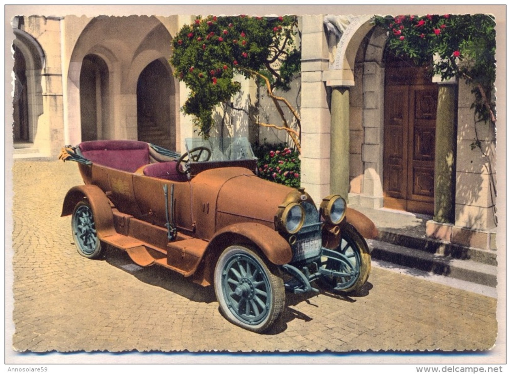 CARTOLINA: IL VITTORALE DEGLI ITALIANI - L'AUTOMOBILE DELL'IMPRESA DI FIUME 1919-1920 - F/G - COLORI - NON VIAGGIATA - - Taxis & Fiacres