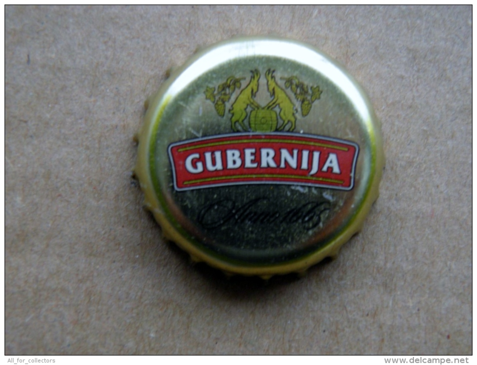 Beer Bier Bottle Cap From Lithuania Gubernija Brewery Animals Goat - Bière