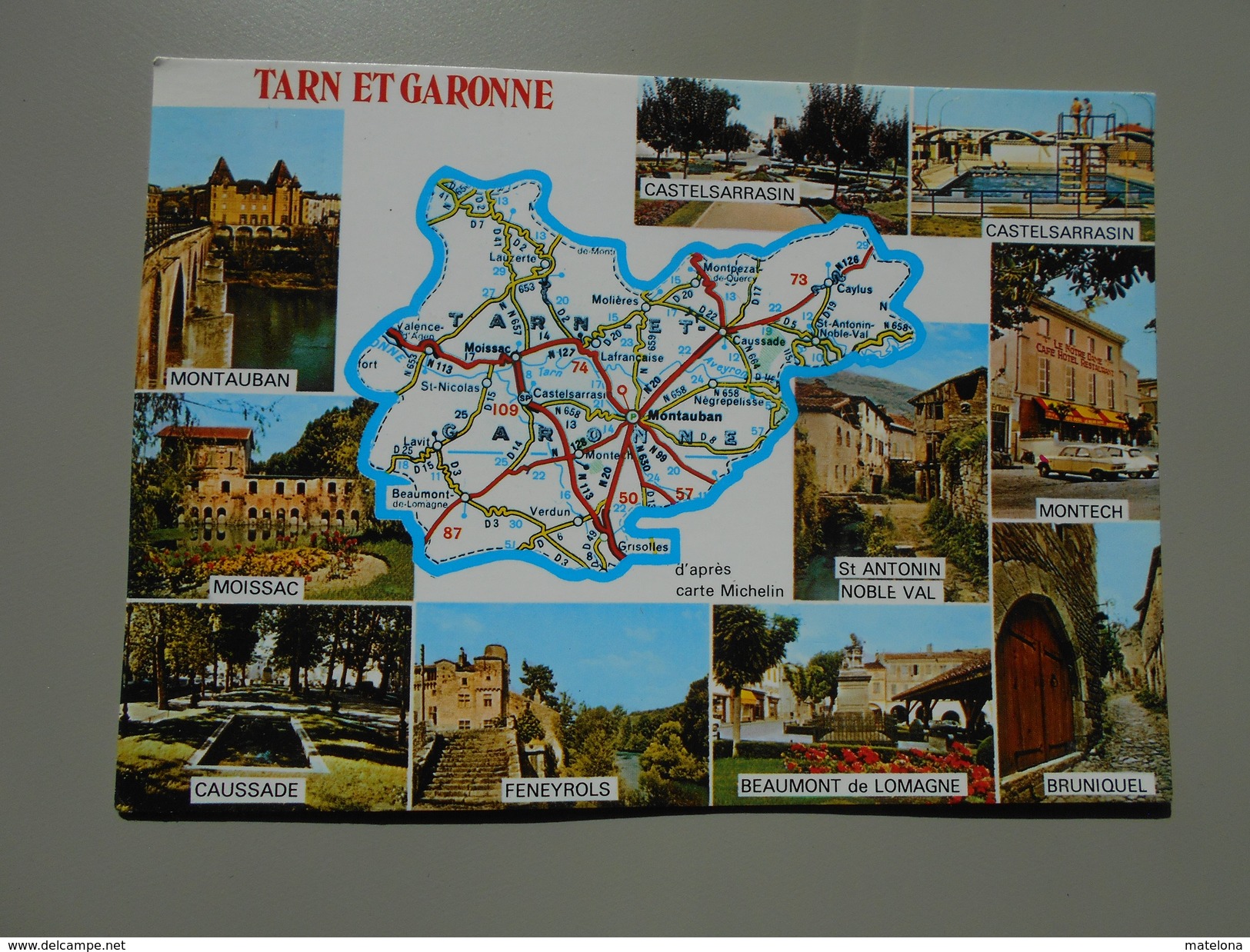 TARN ET GARONNE CARTE - Andere & Zonder Classificatie