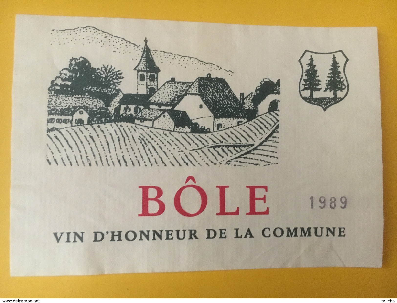 4528 - Bôle Vin D'honneur De La Commune 1989 Neuchâtel Suisse - Autres & Non Classés